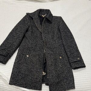 Michael Kohrs Black Tweed Coat